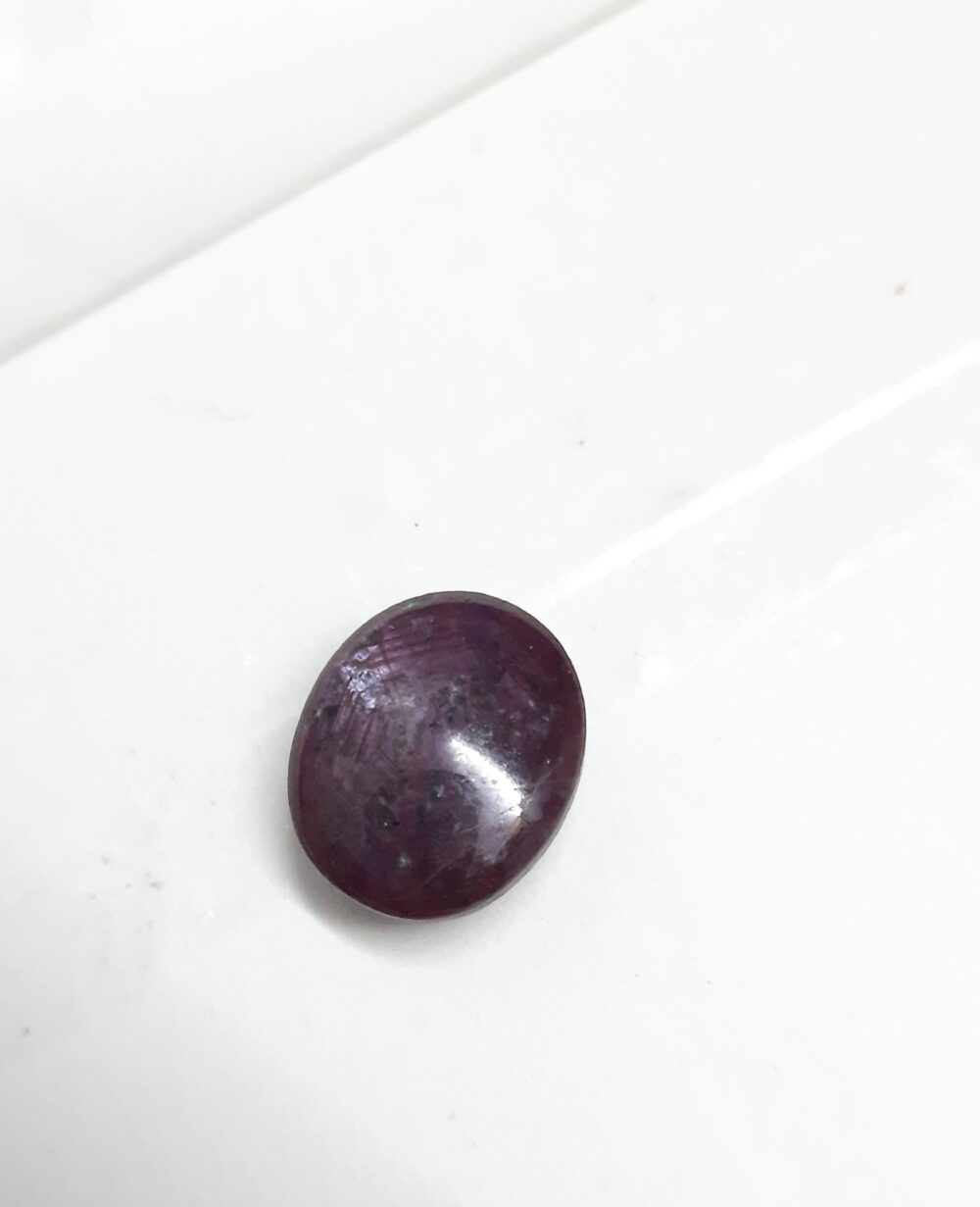 Natural Star Maanik(6- Ray Star Ruby) Stone - @80 per Carat – 11.39 Carats | With Lab Certified